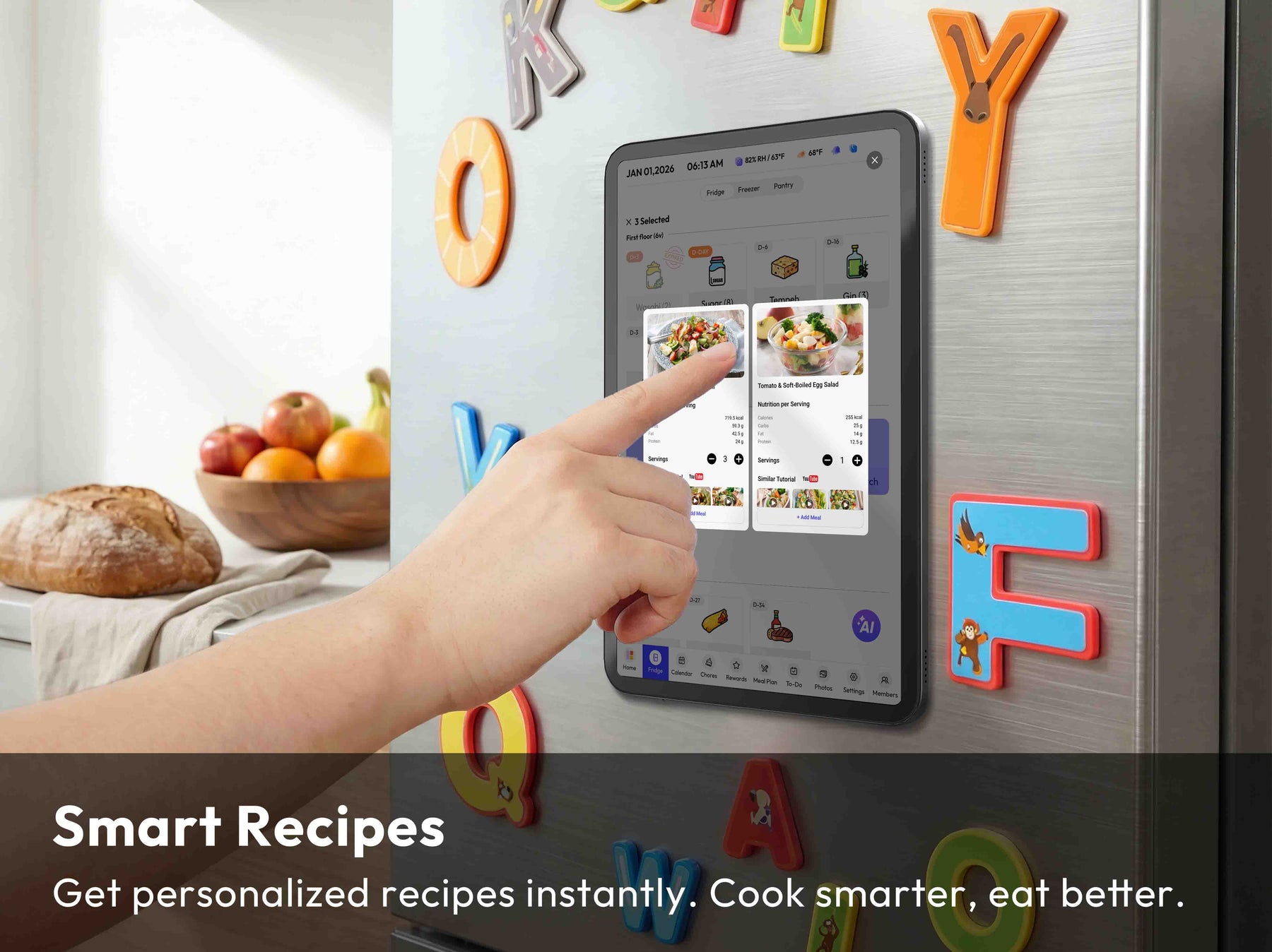 Everblog 13.4" FridgeCal™ Magnetic Digital Fridge Calendar | Smart ...