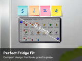 Everblog 13.4-inch FridgeCal calendar displaying food inventory and expiration dates.